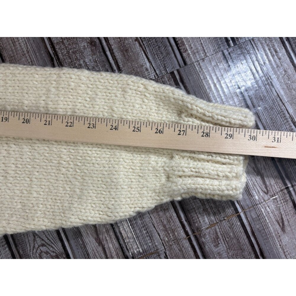 Cowichan Handmade Knit Shawl Collar Zipup Sweater Sz XL Ford Model T Car Vintage - Picture 5 of 5
